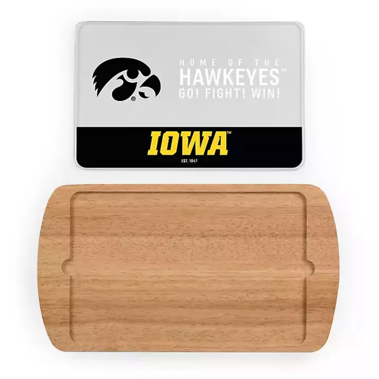 Iowa Hawkeyes Wood and Glass Serving Board>Kirklands Home Flash Sale