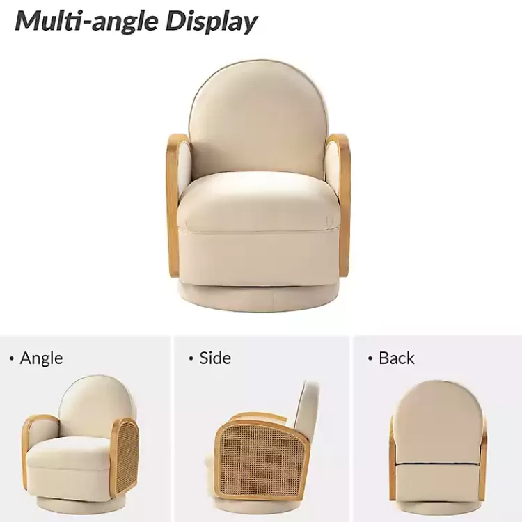ivory__natural_rattan_swivel_accent_chair_2.webp & Natural Rattan Swivel Accent Chair>Kirklands Home Cheap