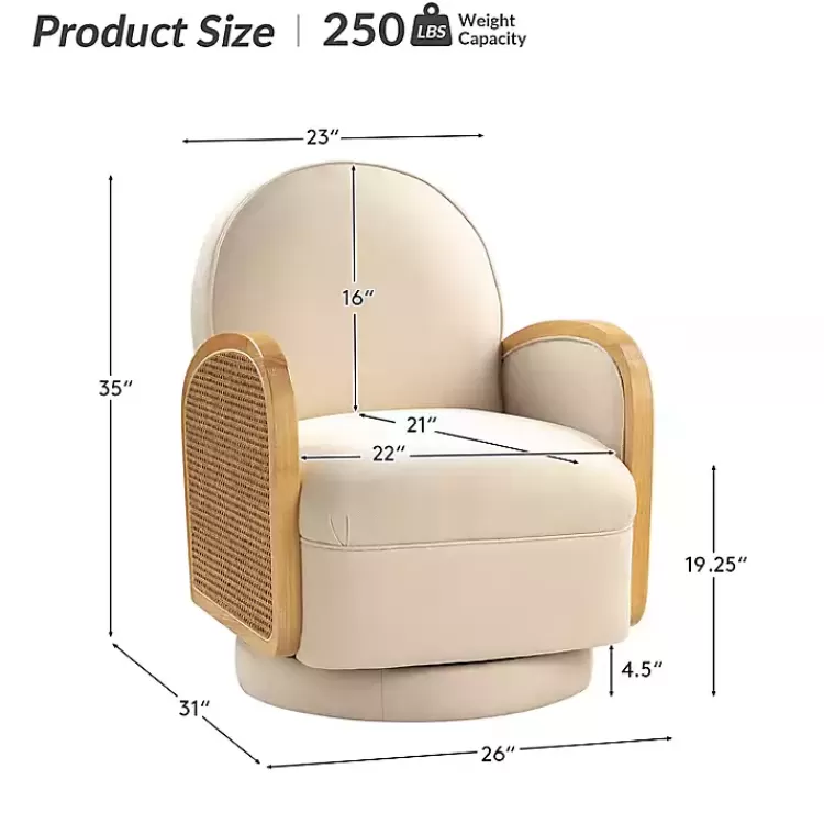 ivory__natural_rattan_swivel_accent_chair_6.webp & Natural Rattan Swivel Accent Chair>Kirklands Home Cheap