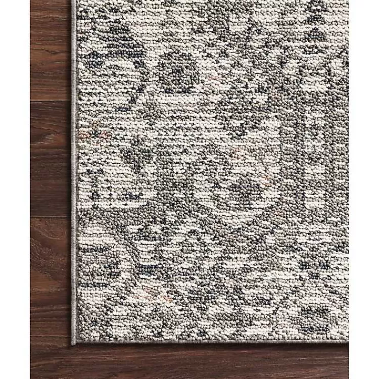 Ivory and Gray Column Outdoor Area Rug, 5x7>Kirklands Home Sale