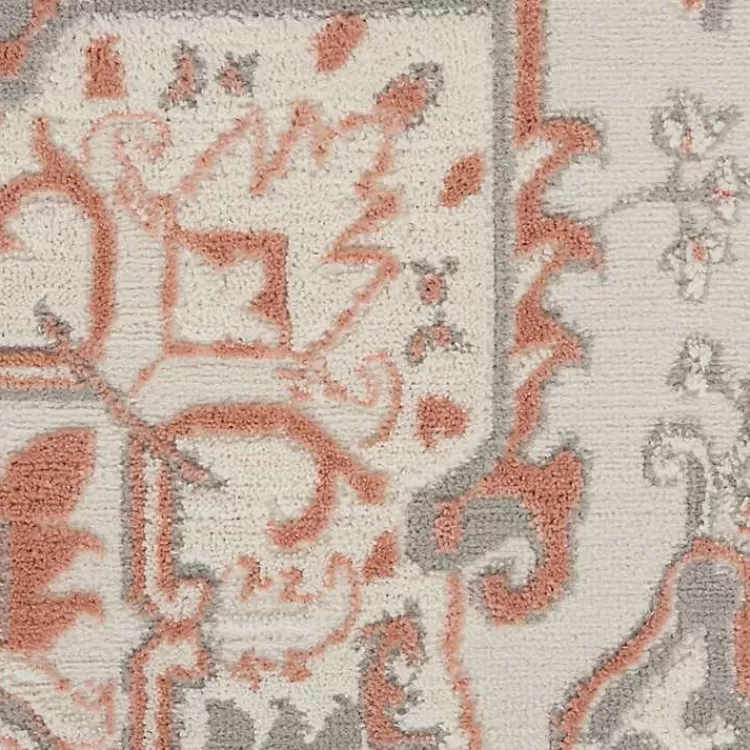 Ivory and Rose Floral Medallion Area Rug, 5x7>Kirklands Home Hot
