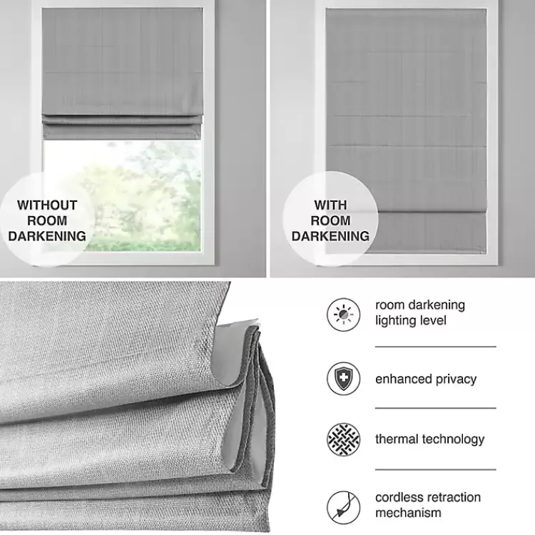 Basketweave Cordless Roman Shade, 27 in.>Kirklands Home Sale