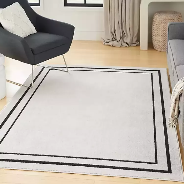 Bordered Indoor/Outdoor Area Rug, 6x9>Kirklands Home Sale