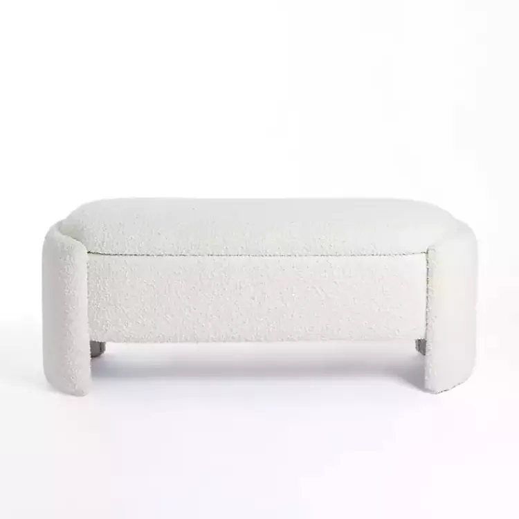 Boucle Storage Bench>Kirklands Home Best Sale
