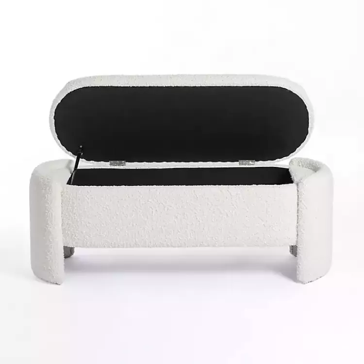 Boucle Storage Bench>Kirklands Home Best Sale