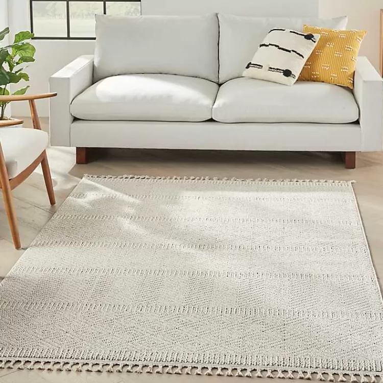 Chevron Diamond Tasseled Area Rug, 5x7>Kirklands Home Outlet