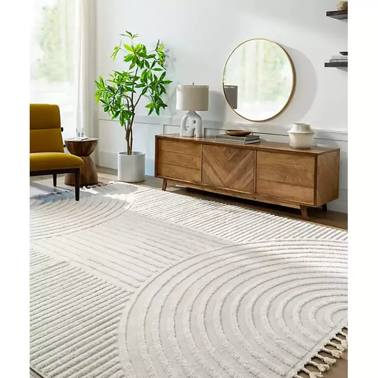 Geometric Lines Tassel Area Rug, 6x9>Kirklands Home Sale