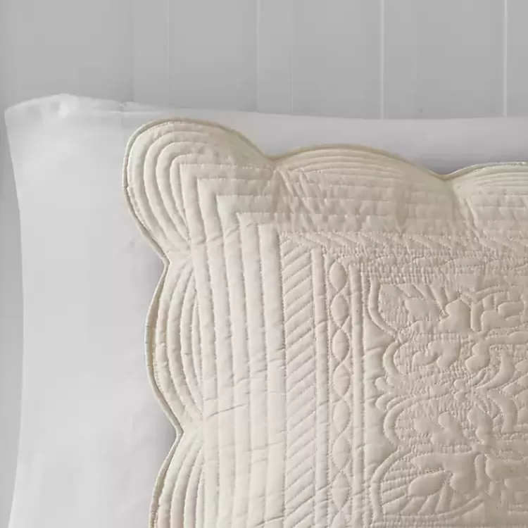 ivory_scalloped_monica_pc_king_coverlet_set_3.webp Scalloped Monica 3-pc. King Coverlet Set>Kirklands Home Best