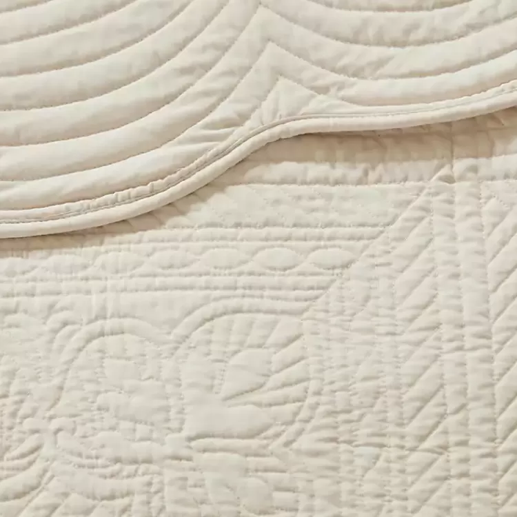 ivory_scalloped_monica_pc_king_coverlet_set_5.webp Scalloped Monica 3-pc. King Coverlet Set>Kirklands Home Best