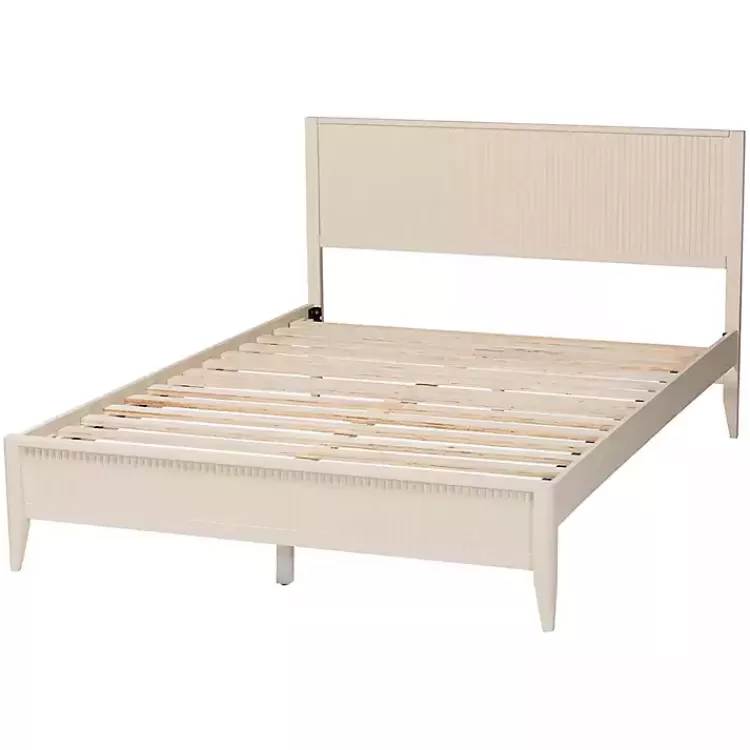 ivory_wood_fluted_headboard_primrose_queen_bed_2.webp Wood Fluted Headboard Primrose Queen Bed>Kirklands Home Cheap