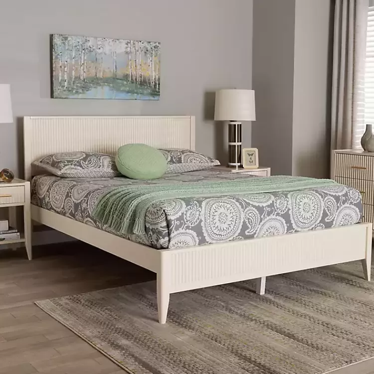 ivory_wood_fluted_headboard_primrose_queen_bed_6.webp Wood Fluted Headboard Primrose Queen Bed>Kirklands Home Cheap