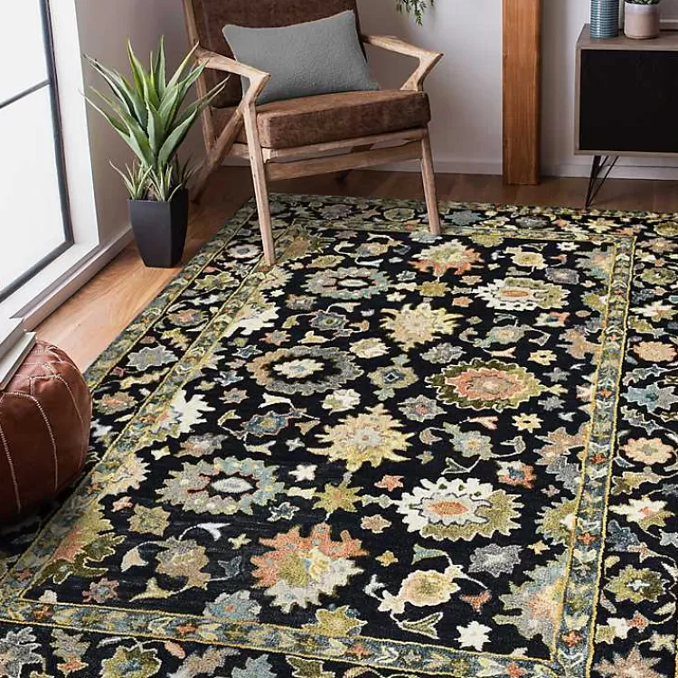 Jackson Black Hand-Tufted Area Rug, 8x10>Kirklands Home Clearance