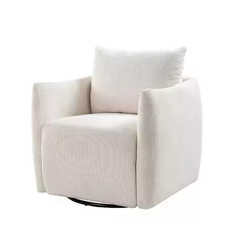 Jerri Corduroy Swivel Accent Chair>Kirklands Home Shop