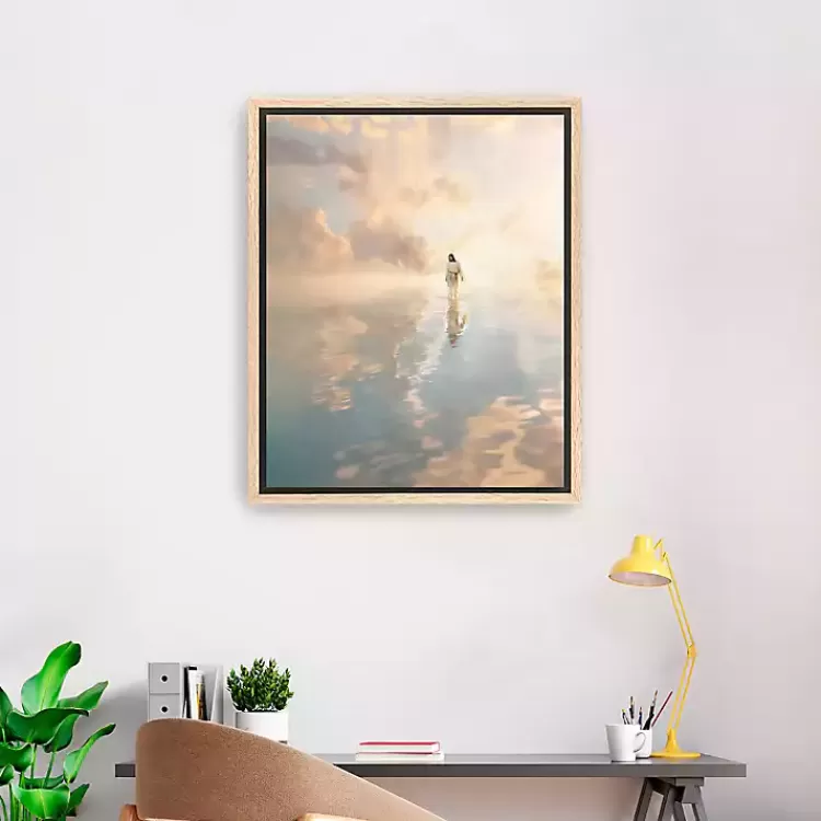 Jesus Walking on Water Framed Canvas Art Print>Kirklands Home Best Sale