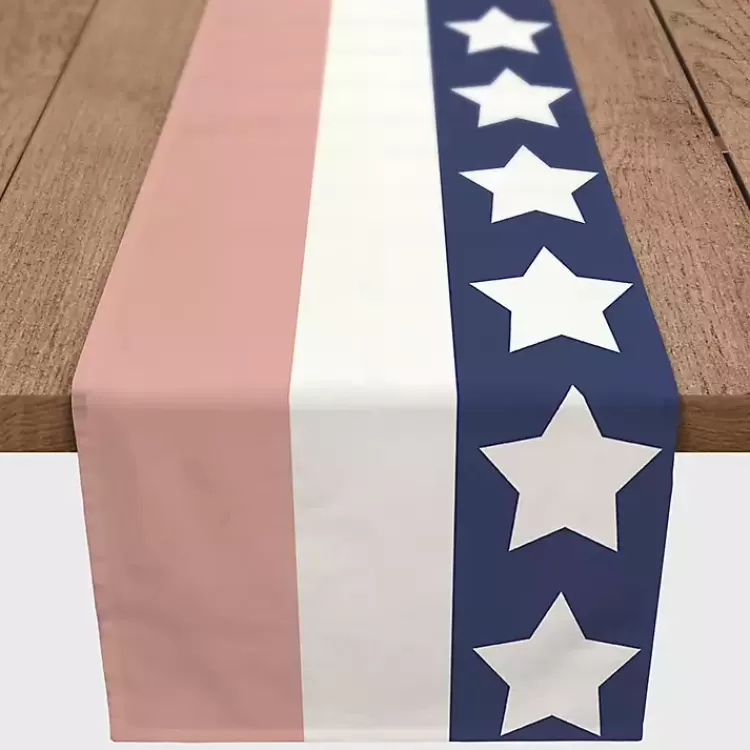 July 4th Simple Stripe Decorative Table Runner>Kirklands Home Hot