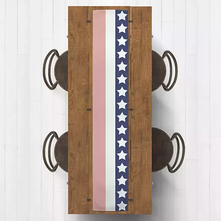 July 4th Simple Stripe Decorative Table Runner>Kirklands Home Hot
