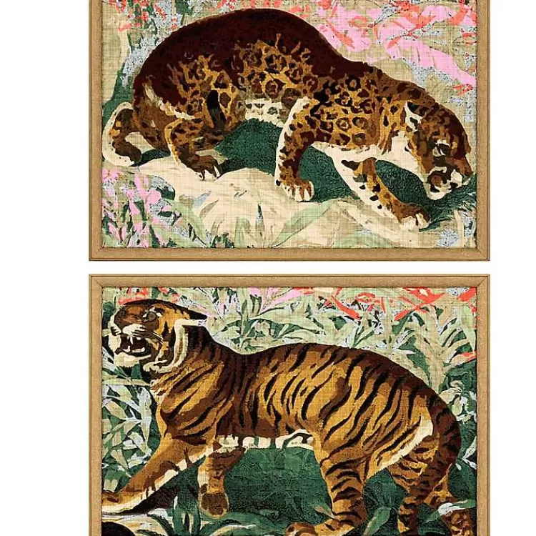 Jungle Cats Framed Art Prints, Set of 2>Kirklands Home Sale