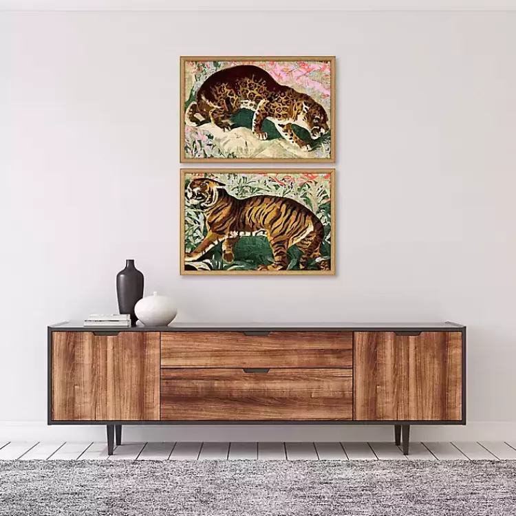 Jungle Cats Framed Art Prints, Set of 2>Kirklands Home Sale