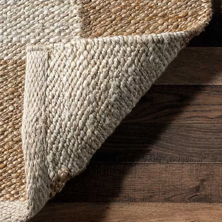 jute_tan_checkered_area_rug_x_6.webp Jute Tan Checkered Area Rug, 5x8>Kirklands Home Best Sale