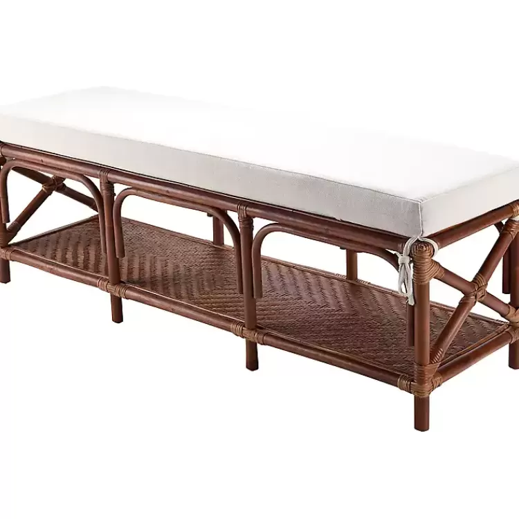 Kaili Rattan Cushioned Bench>Kirklands Home Best