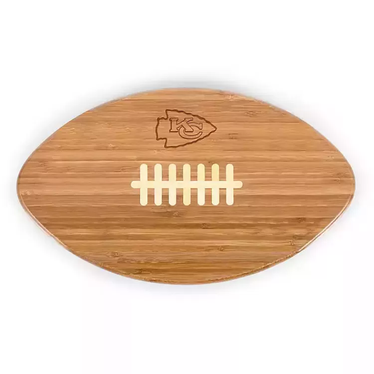 Kansas City Chiefs Bamboo Football Cutting Board>Kirklands Home Fashion