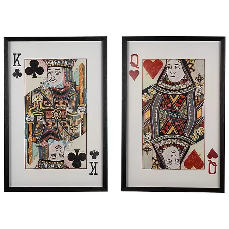 King & Queen Card Framed Art Prints, Set of 2>Kirklands Home Online
