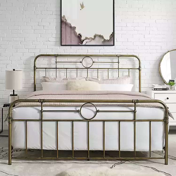 King Size Bronze Pipe Bed Frame>Kirklands Home New