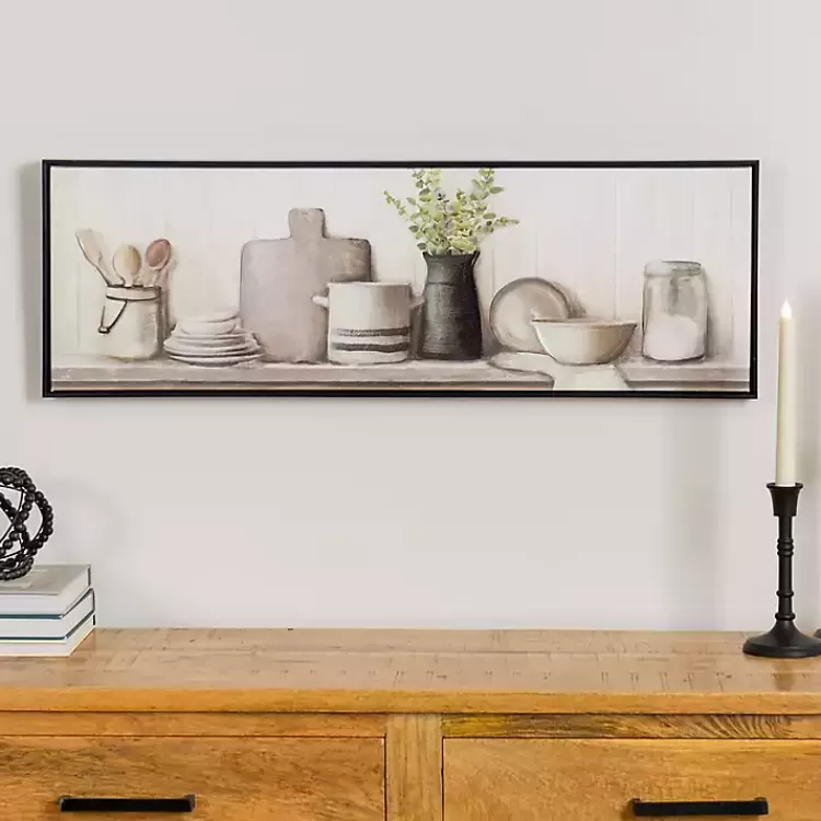 Kitchen Counter Framed Canvas Art Print>Kirklands Home Clearance