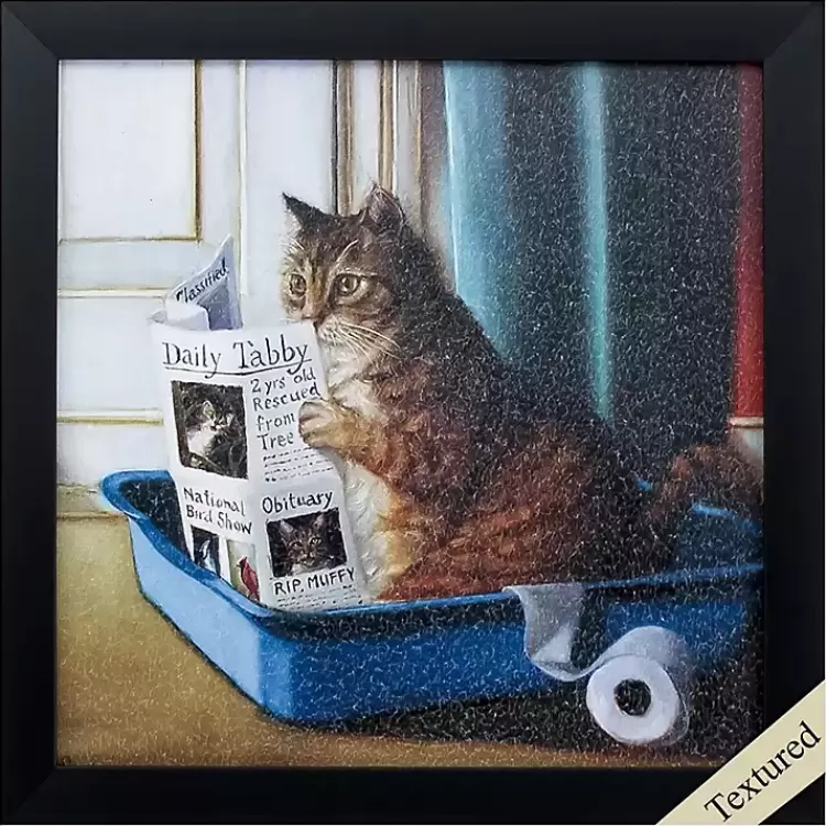 Kitty Throne Framed Art Print>Kirklands Home Flash Sale