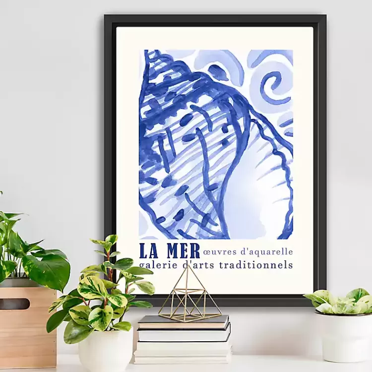 La Mer Poster I Framed Canvas Art Print>Kirklands Home Cheap