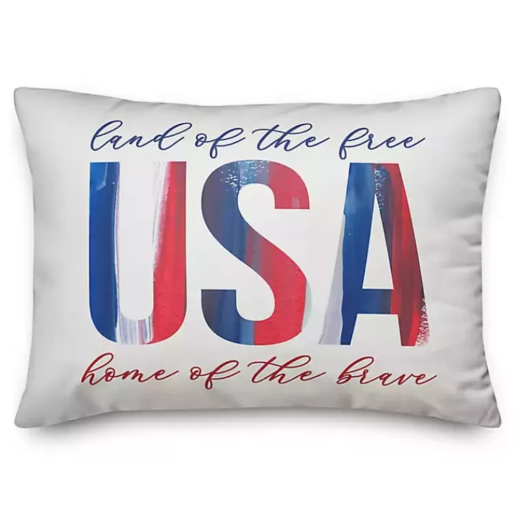 Land of the Free Indoor/Outdoor Lumbar Pillow>Kirklands Home Outlet