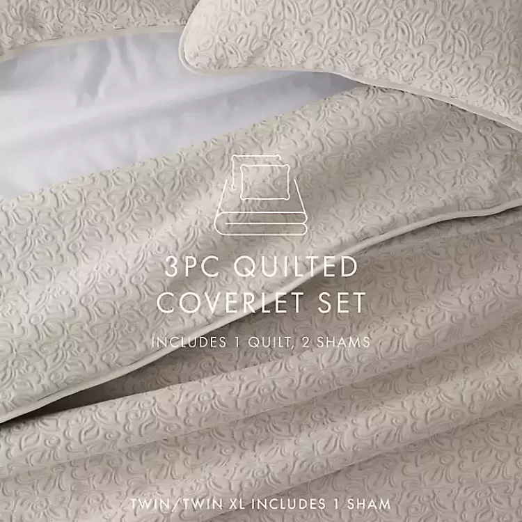 latte_floral_stitch_pc_queen_quilt_set_7.webp Latte Floral Stitch 3-pc. Queen Quilt Set>Kirklands Home Hot