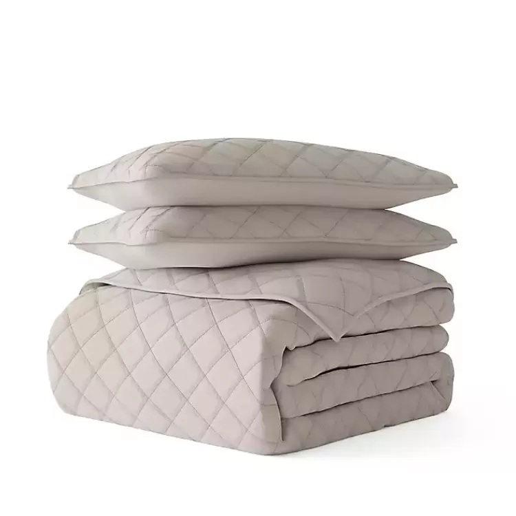 Latte Stitched Diamond 3-pc. Queen Quilt Set>Kirklands Home Hot