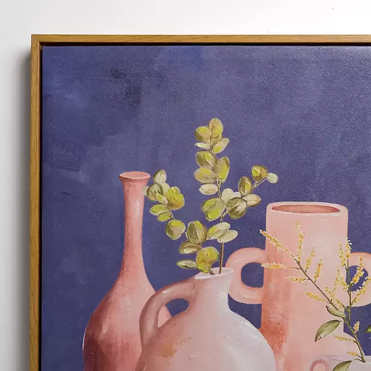 Leaves in Terracotta Vases Framed Canvas Art Print>Kirklands Home New