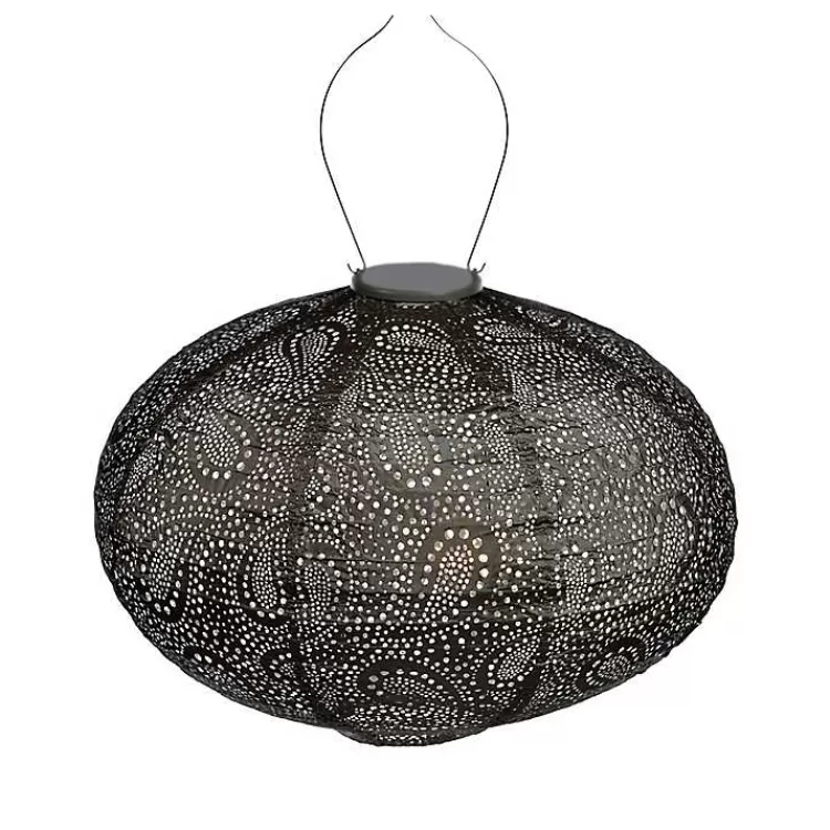 LED Oval Taupe Outdoor Hanging Lantern>Kirklands Home Fashion