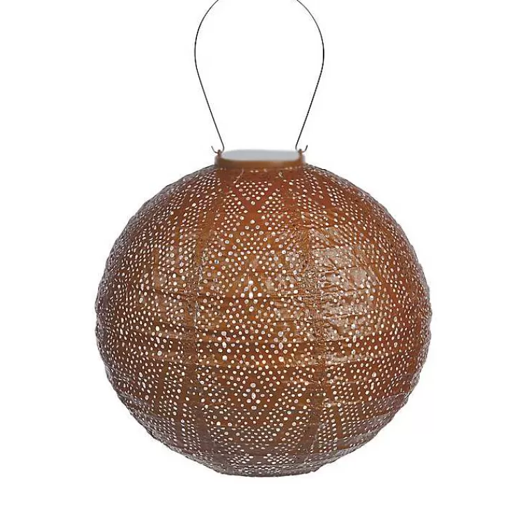 LED Round Copper Outdoor Hanging Lantern>Kirklands Home Outlet