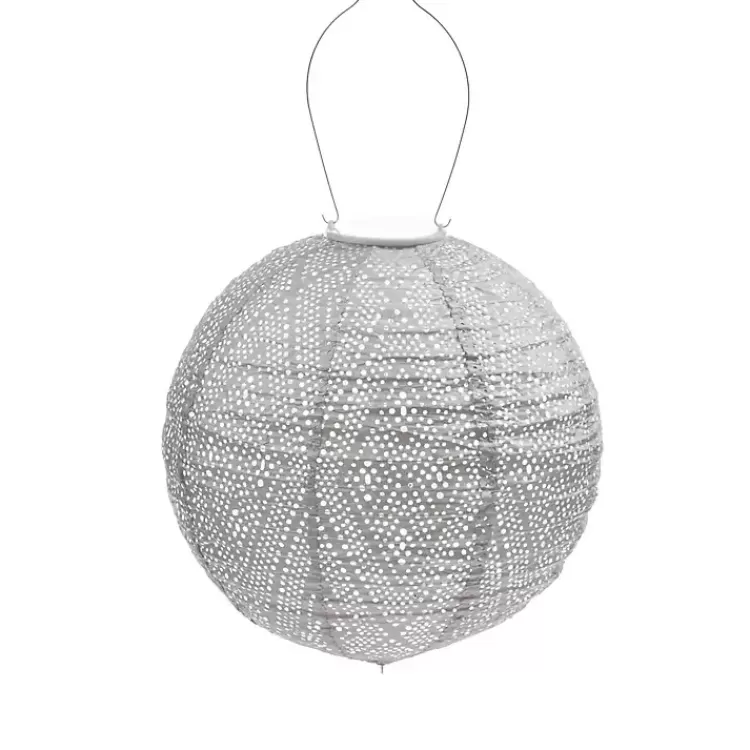 LED Round Light Taupe Outdoor Hanging Lantern>Kirklands Home Online