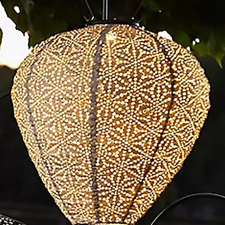 LED Taupe Balloon Outdoor Hanging Lantern>Kirklands Home Store