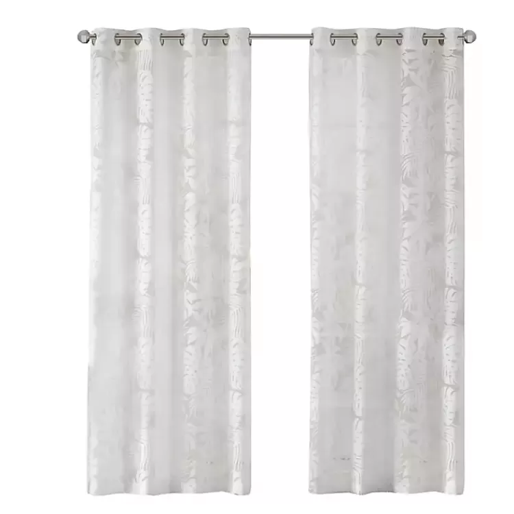 Leilani Palm Leaf Curtain Panel, 63 in.>Kirklands Home Online