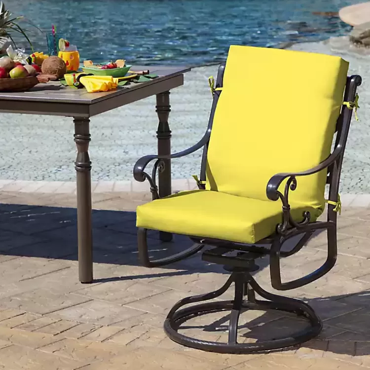Lemon Leala Luxe Outdoor Dining Chair Cushion>Kirklands Home Store