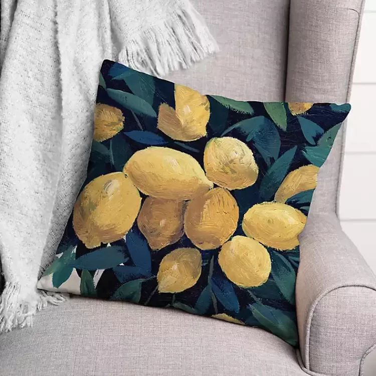Lemon Tree Outdoor Throw Pillow>Kirklands Home Outlet