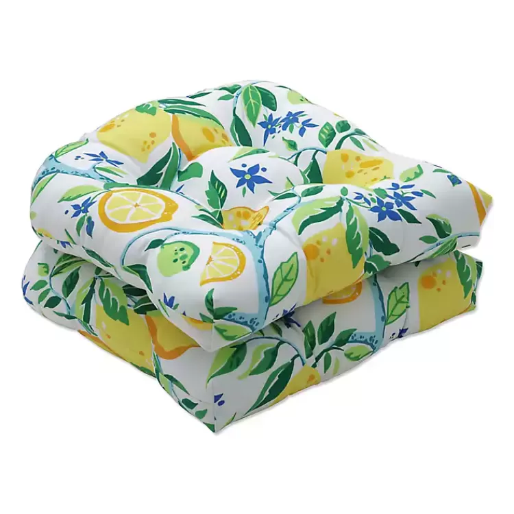 Lemon Vine 2-pc. Outdoor Chair Cushion Set>Kirklands Home Flash Sale