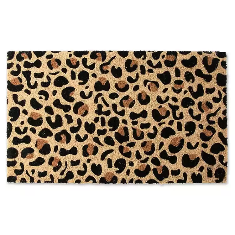 Leopard Print Coir Doormat>Kirklands Home Cheap