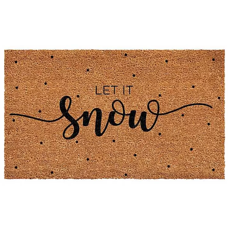 Let it Snow Polka Dot Coir Doormat>Kirklands Home Store