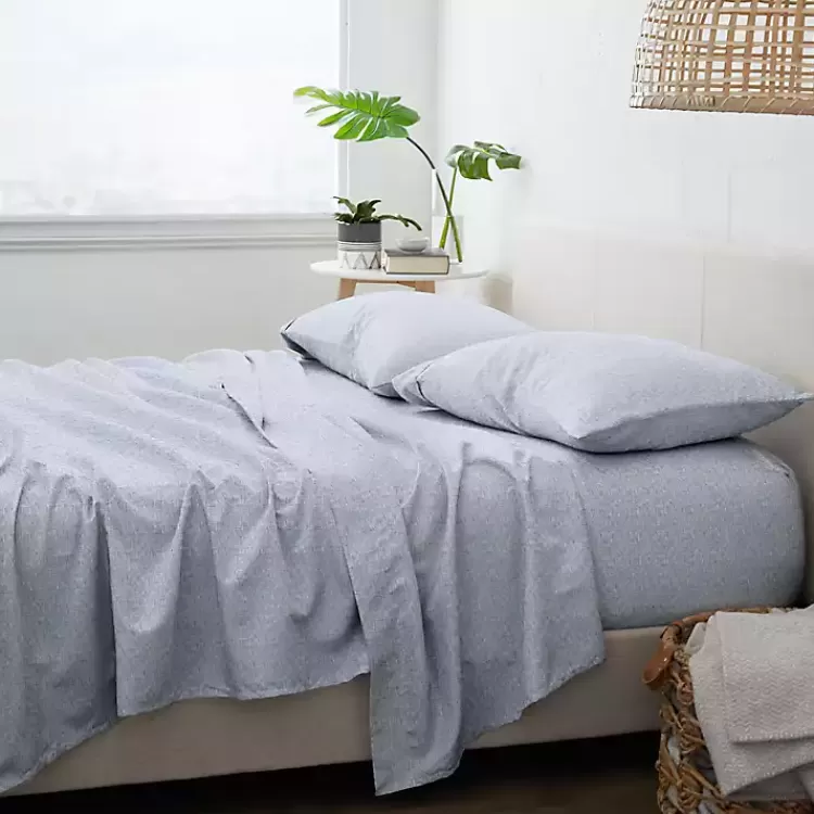 Light Chambray 4-pc. King Bed Sheet Set>Kirklands Home Cheap