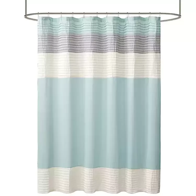 Light Colorblock Silky Shower Curtain>Kirklands Home Flash Sale