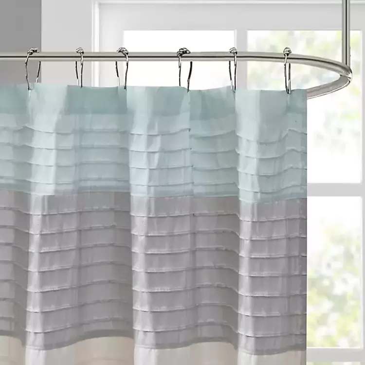 Light Colorblock Silky Shower Curtain>Kirklands Home Flash Sale