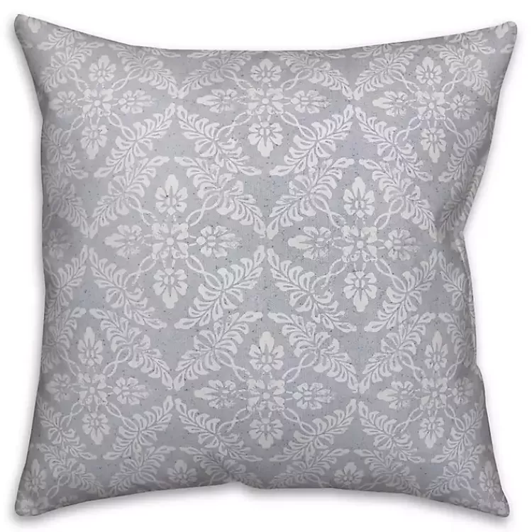 Light Blue Floral Indoor/Outdoor Pillow>Kirklands Home Fashion