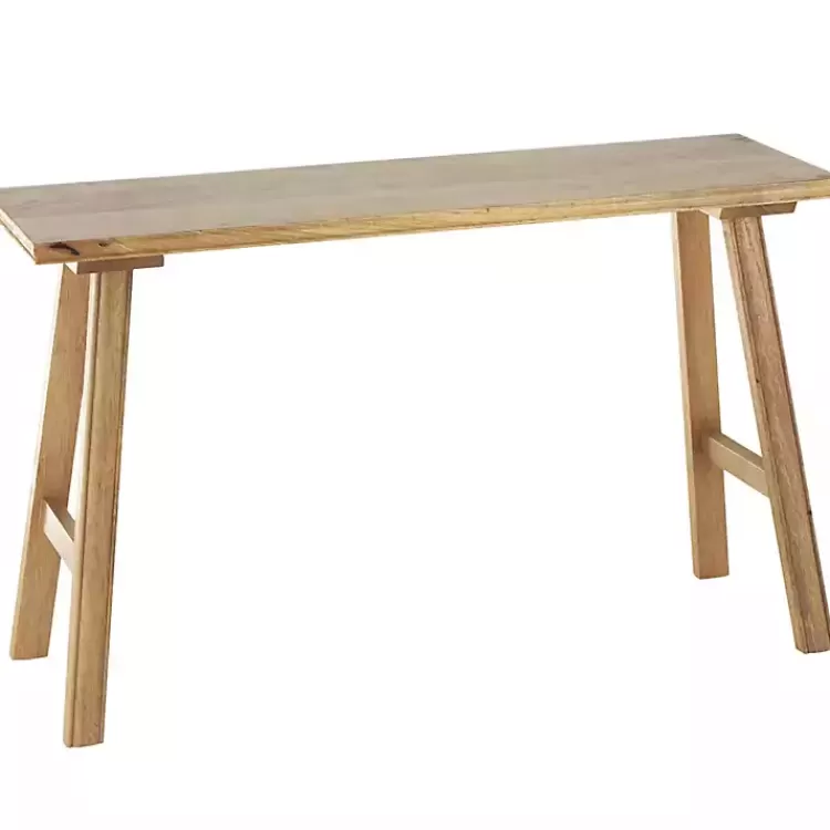 Light Mango Wood Rustic Tall Bench>Kirklands Home Online