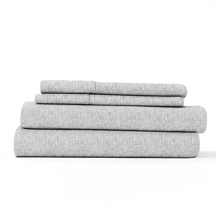 light_gray_chambray_pc_king_bed_sheet_set_3.webp Light Chambray 4-Pc. King Bed Sheet Set>Kirklands Home Store